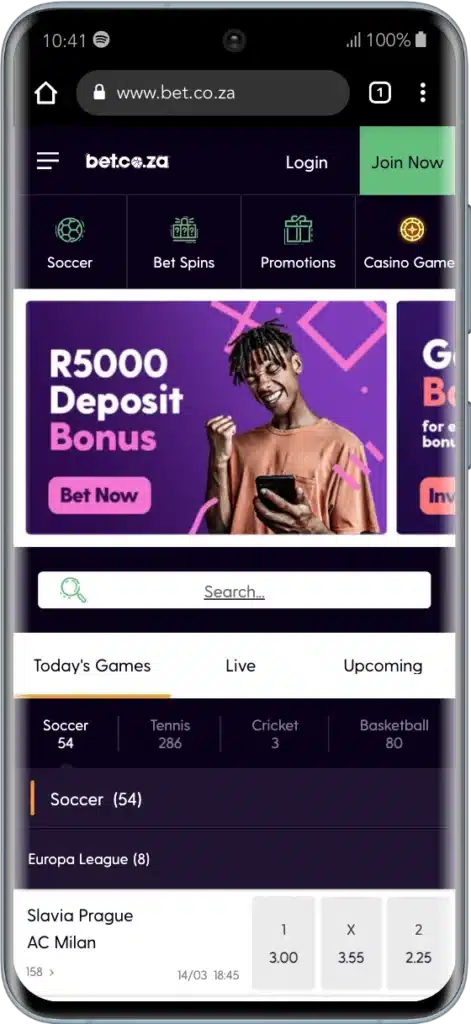 bet.co.za welcome bonus
