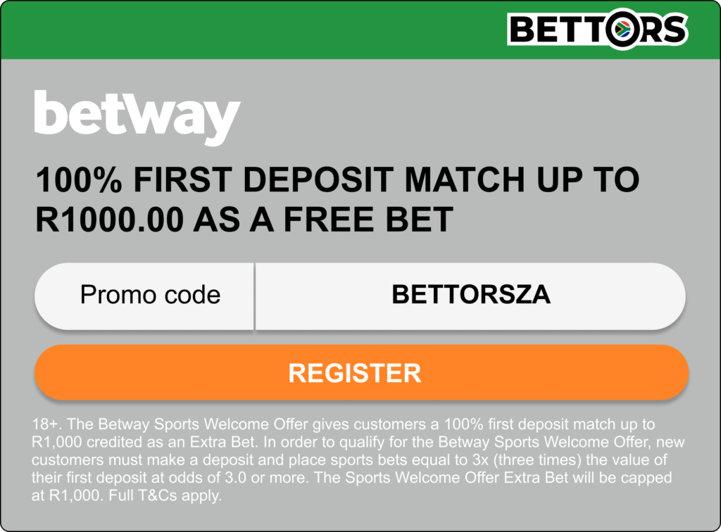 Betway Sign Up Code: use BETTORSZA & claim up to R1000 in 2025