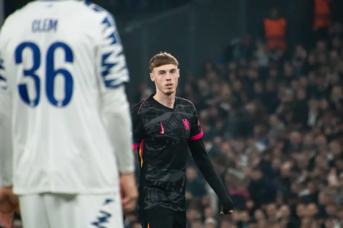 Cole Palmer of Chelsea FC seen during the UEFA Conference League match between Copenhagen and Chelsea