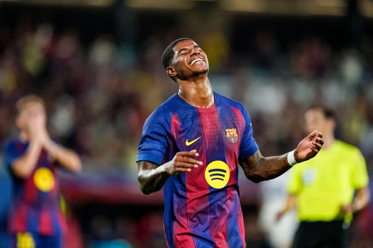 Marcus Rashford of FC Barcelona during the Joian Gaper Trophy match between FC Barcelona and Como 1907, 2025