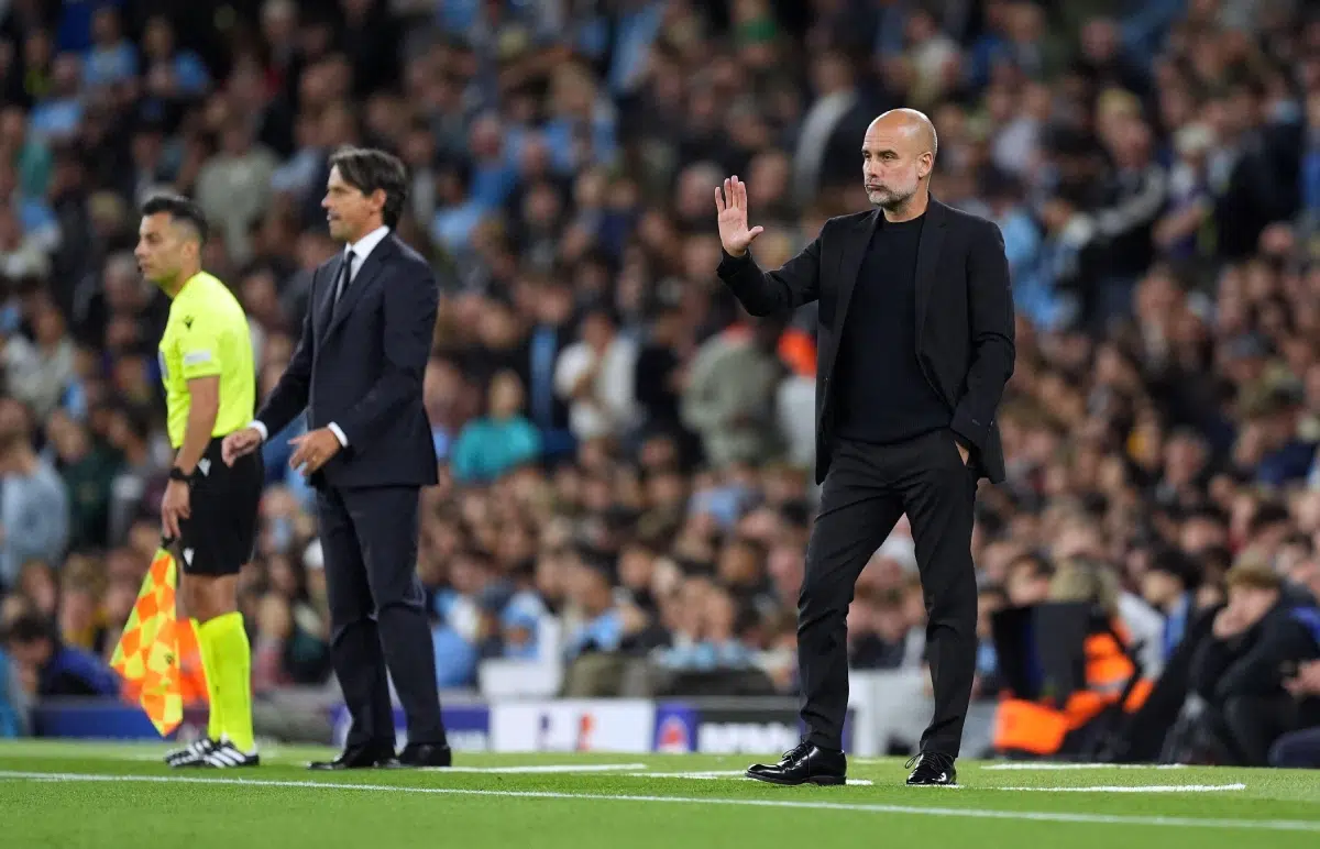 Manchester City manager Pep Guardiola during the UEFA Champions League, 2024