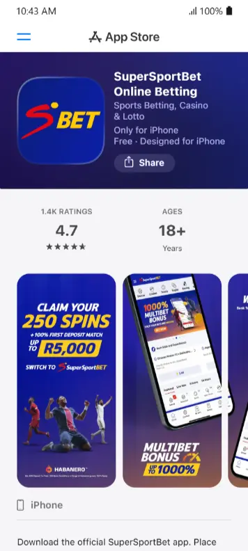 SuperSportBet iOS App Download SuperSportBet iOS App