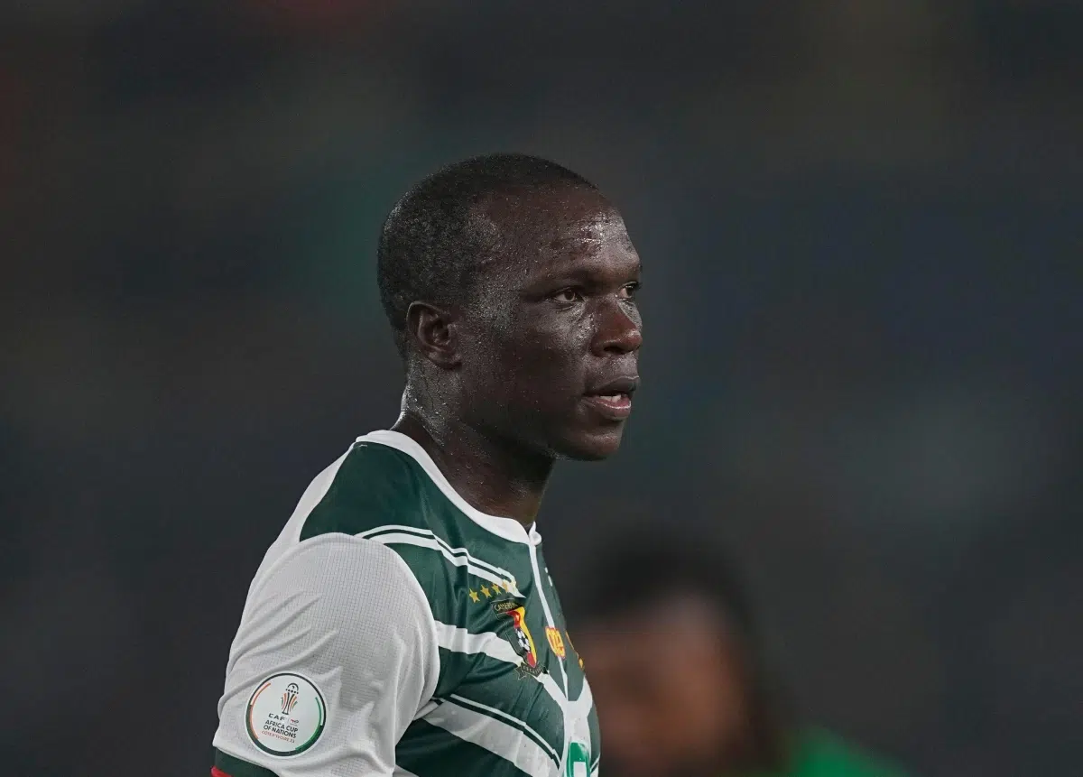 Aboubakar Vincent (Cameroon) looks on during an African Cup of Nations Round of 16 game, 2024