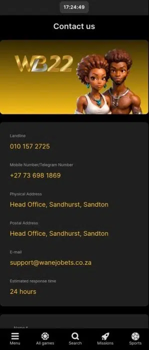 Wanejobets Customer Service Details Wanejobets Customer Service