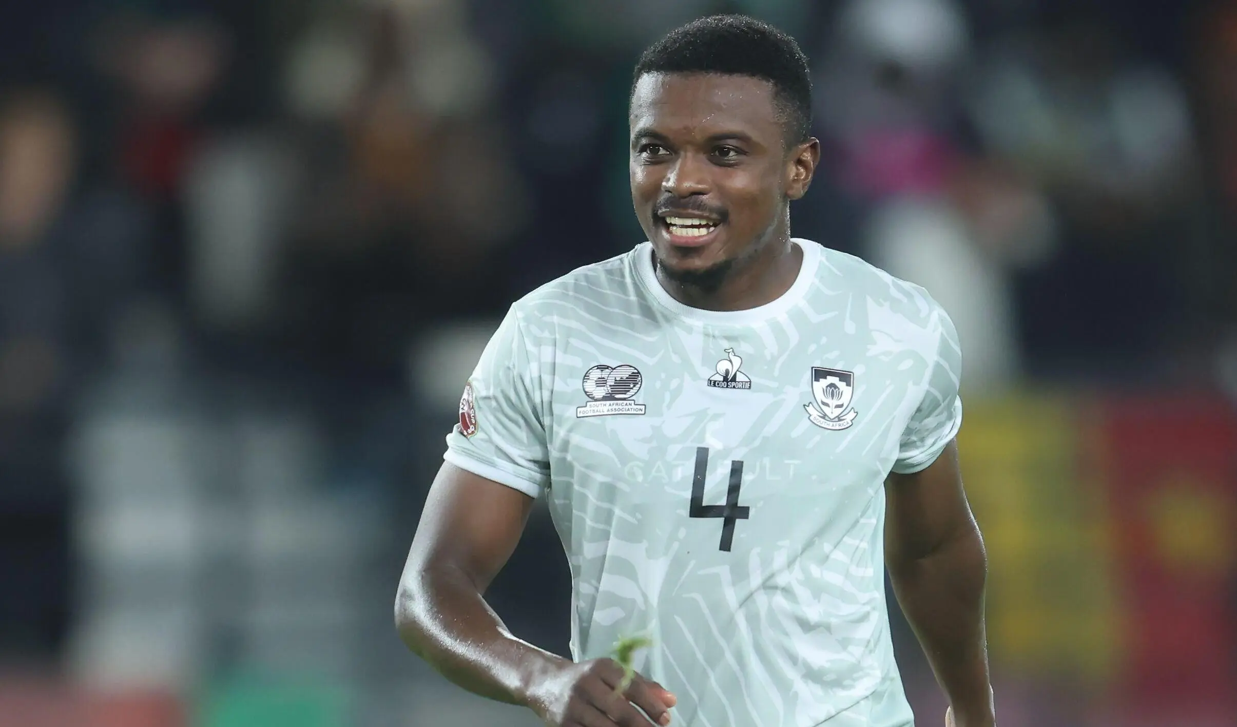 Rabat, Morocco - January 4: Teboho Mokoena of South Africa National football team during the Africa Cup of Nations Round of 16 match between South Afr