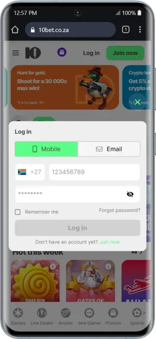 10Bet Mobile Login 10Bet Login
