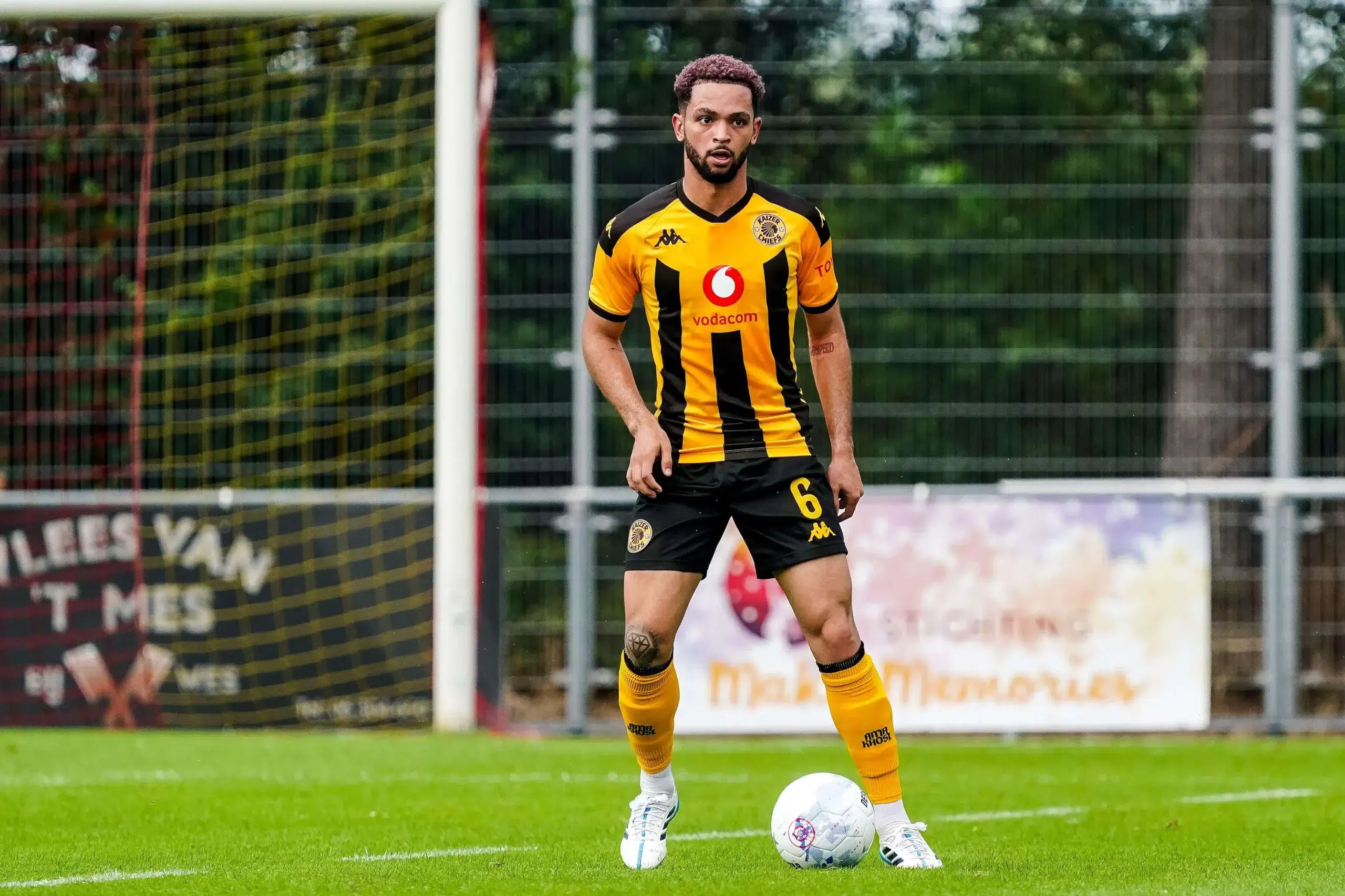 Kaizer Chiefs player Aden Tristan McCarthy controls the ball during the Pre-Season Friendly match between FC Utrecht and Kaizer Chiefs at Sportpark De Westeneng