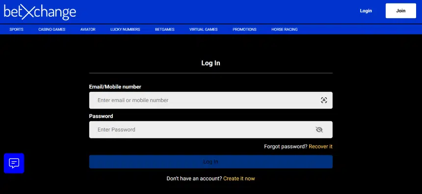 10Bet Mobile Login BetXchange login desktop