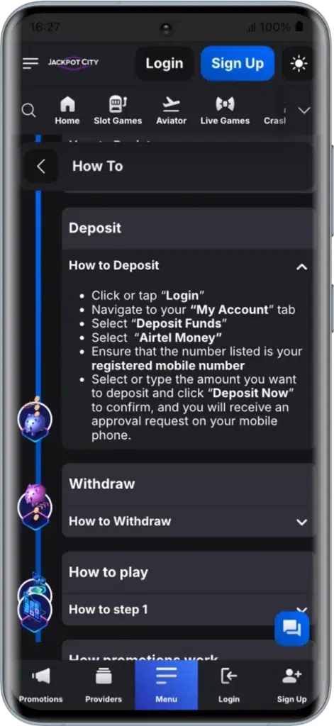 How to Deposit at Jackpot City