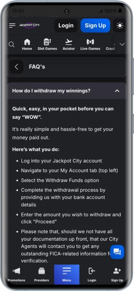 How to Withdraw from Jackpot City Casino