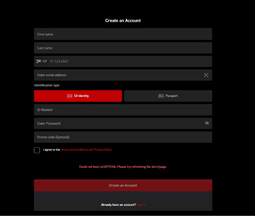 Tic Tac Bets Registration Form Tic Tac Bets Registration Form