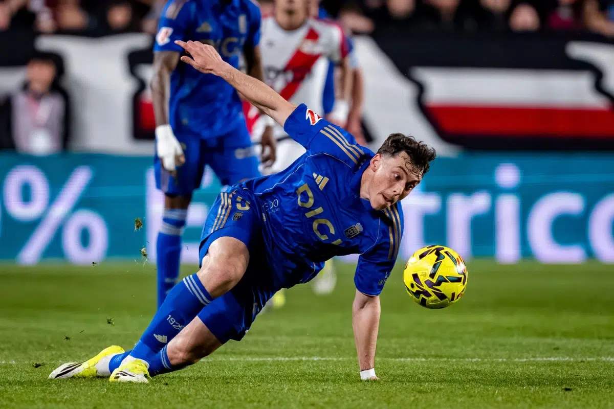 Federico Vinas of Real Oviedo is in action, 2026