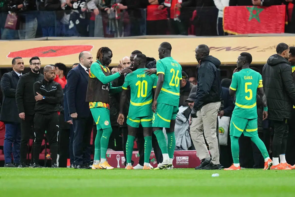 Sadio Mane and Pape Alassne Gueye of Senegal during a 2025 AFCON Africa Cup of Nations Final game, 18 January 2026