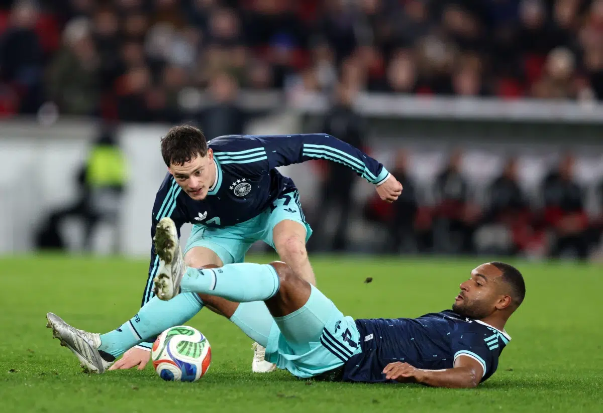 Jonathan Tah and Florian Wirtz of Germany in action during the international friendly match between Germany and Ghana, March 30, 2026