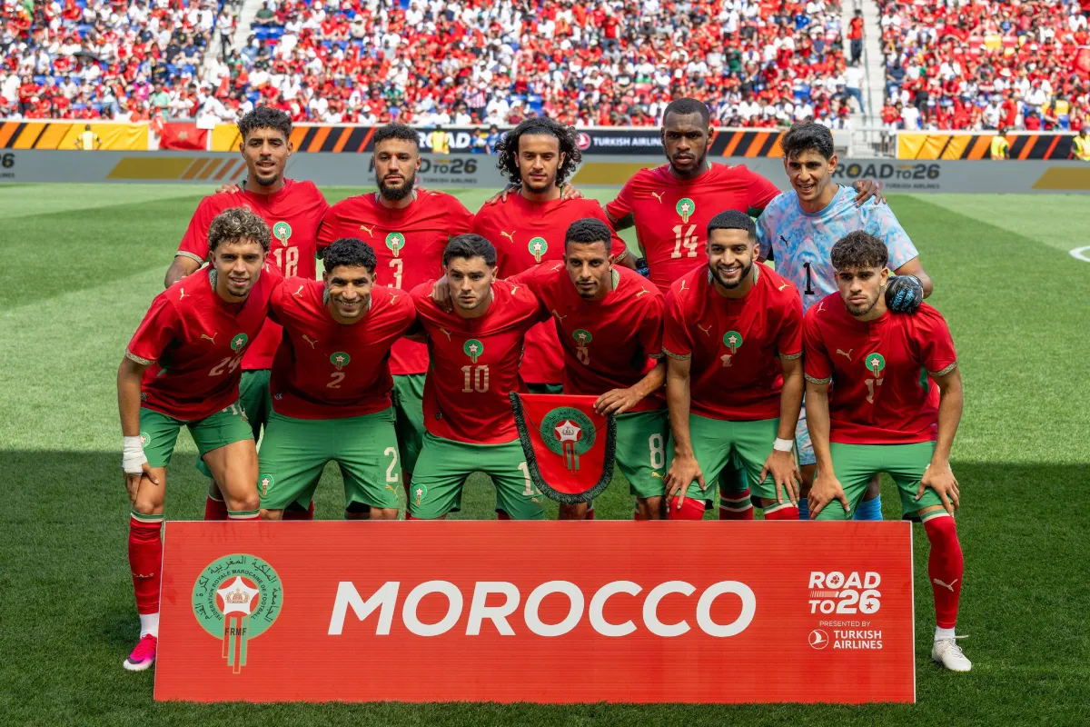 The Morocco National Team pose for a group photo, 7 June 2026
