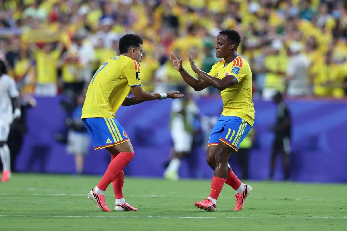 Luis Diaz and Jhon Arias of Colombia, Colombia vs Ghana, 4 July 2026