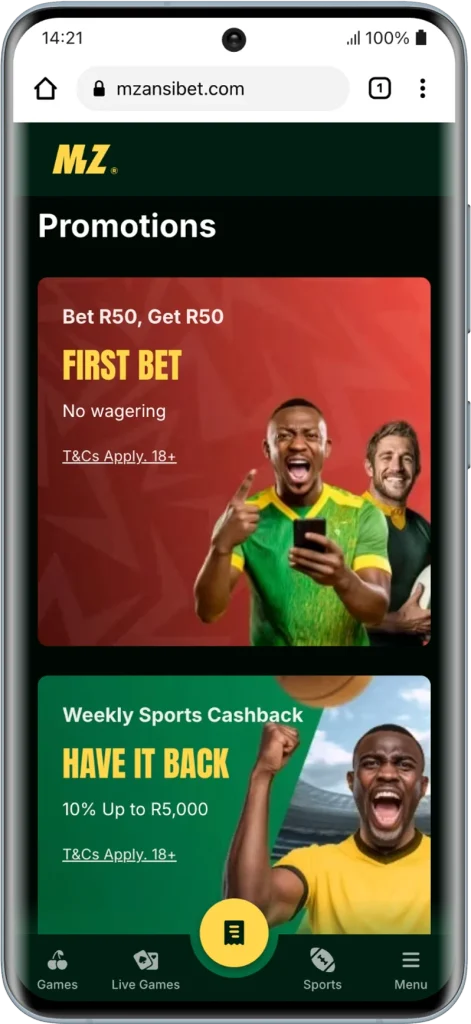 Mzansibet Sports Welcome Offer