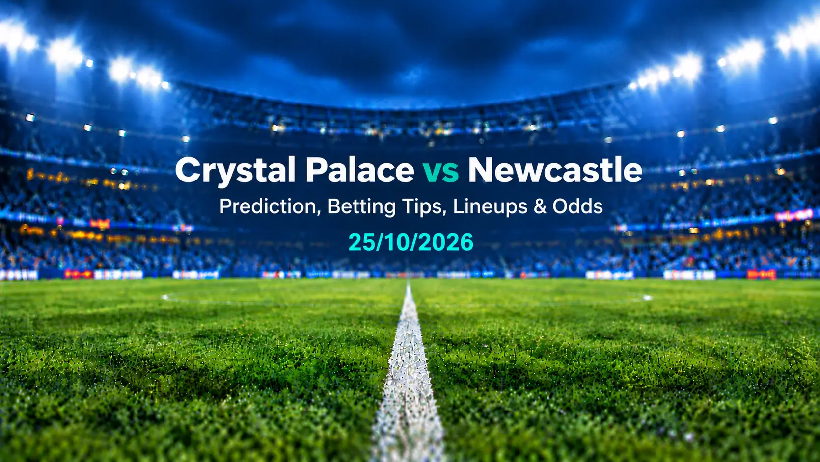 Crystal Palace vs Newcastle Prediction, Betting Tips, Lineups & Odds | 25/10/2026