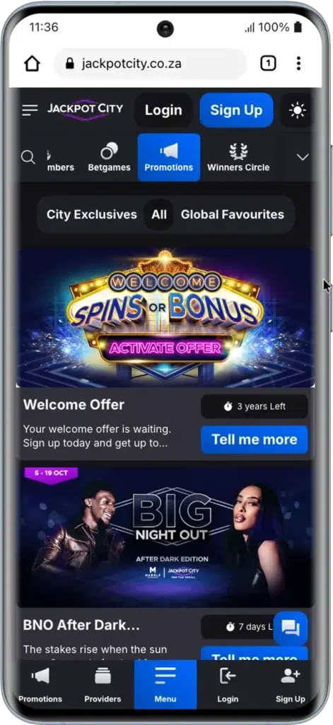 Jackpot City Welcome Bonus